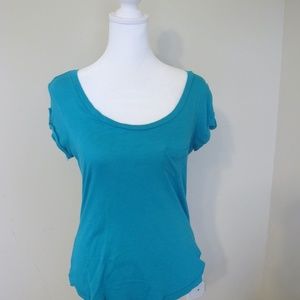 Express Women's casual Short Sleeve Shirt Top Size Small green EUC